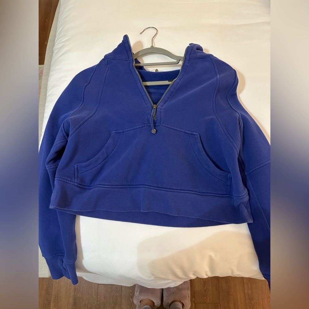 Lululemon Scuba Oversized Half-Zip Hoodie in Royal Blue